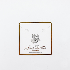 Cartes de présentation personnalisées en carton blanc pour colliers, bracelets, bijoux en or et argent, cartes pour boucles d'oreilles avec logo en feuille d'argent - Product Image 5