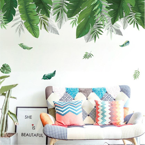 Home decor rimovibile grande foglia verde autoadesivo della parete murale - Product Image 5