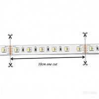 Vente flash : Bande LED flexible 4-en-1 intelligente RGB+WH WW 5050, 24V DC, 14W/m, 12mm, 60 LED/m, couleur cuivre changeante pour chambre à coucher