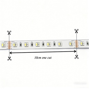 2025 Hot Sale DC 24V 14w/m 12mm 60Leds/m RGB+WH WW Smart 5050 Flexible 4in1 <b>Led</b> Strip Lights Copper Color Changing for Bedroom - Product Image 3