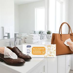 Lingettes de nettoyage multi-usages 3D Scrub AB Side pour cuisine, chaussures et cuir, 40 unités, format XXL 25x20cm, marque distributeur - Product Image 5