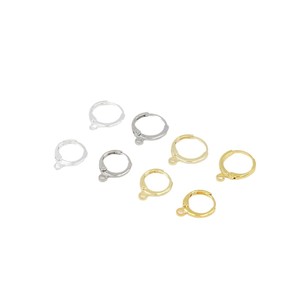 Round <b>Hoop</b> Earrings Zinc Alloy Open Ear Clips Unisex Jewelry Accessories 18K Gold Plated Small Size For DIY Crafting - Product Image 5