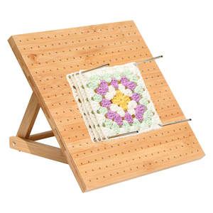 Planche de blocage en bois personnalisée pour le crochet Planche de blocage de grand-mère Planche de blocage en mousse Crochet Square11.02 pouces - Product Image 1