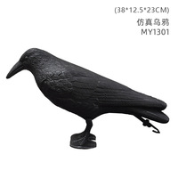 Statue répulsive pour oiseaux très efficace et best-seller, qui simule la chasse et utilise du leurre à corbeaux noirs comme attractif.