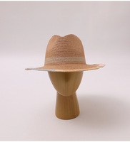 Chapeau de paille Panama tressé coloré pour femme, style bohème, idéal pour les vacances à l'île, la plage et la protection solaire en bord de mer