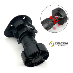 Patas ajustables de <span class=keywords><strong>pl</strong></span>ástico ABS blancas de 8-10 cm para muebles, fáciles de montar, para cocina, marca Yanyang - Product Image 3