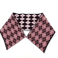 Col en maille côtelée jacquard polyester personnalisé de haute qualité