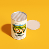 Tube en papier personnalisé pour biscuits et noix, avec design estampé à l'encre de soja, écologique, emballage alimentaire sur mesure