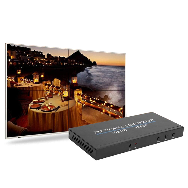 4K Video Wall Controller 4*4 16 Ways TV Processor Large Screen Video Splicer Box 2*2 Multi Video Screen Processor Splicer