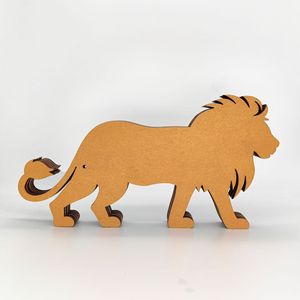 Uionen Multi-Layer Hollow Carved Wooden Lion Figurine Creative Animal Craft Home Desktop Decorative <b>Ornament</b> - Product Image 3