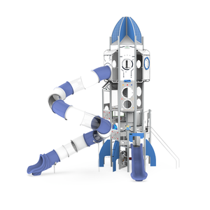 Tobogán <span class=keywords><strong>de</strong></span> Jardín <span class=keywords><strong>de</strong></span> Infancia <span class=keywords><strong>de</strong></span> Doble Capa Estilo Cohete, Paneles Compactos HPL Grandes, Juego <span class=keywords><strong>de</strong></span> Toboganes y Túneles para Niños - Product Image 1