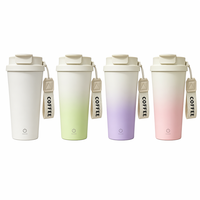 Vaso Térmico de Acero Inoxidable 316 para Oficina, Diseño Moderno, Aislamiento al Vacío, Revestimiento Interior de Cerámica, con Indicador de Temperatura