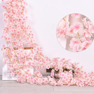 Guirnalda de Flores de Cerezo Artificiales para Colgar en la Pared, 100 cm, 200 cm, Flores de Seda para Decoración de Bodas, Decoración de Exteriores para el Hogar, Paisajismo - Product Image 3
