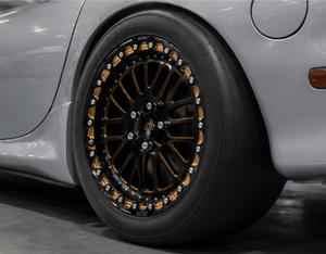 ล้อฟอร์จ PJ Beadlock ขอบโครเมียมขัดเงา ขอบบรอนซ์ปัดเงา สำหรับ Mazda RX7 <span class=keywords><strong>FD</strong></span> RX8 MX5 Nissan 350Z 370Z 240SX - Product Image 2