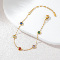 Fatingna Femme Mode Plaqué Or Collier Harnais Bracelet Ensemble de Bijoux pour Occasions Cadeaux