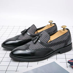 Comfort Fit Versatile Wear Handmade Full Grain Leather <b>Slip</b>-<b>On</b> Oxford Shoes Men Classic Formal Business Dress Waterproof Arch - Product Image 1