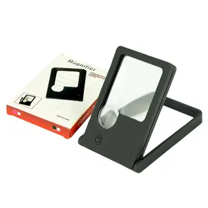 Foldable credit card size glass magnifier 3X 10X for reading