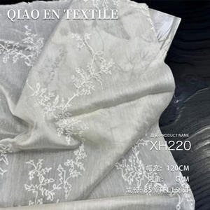 Style Jacquard fait à la main pour Tencel Floral Vine 3D broderie tissu nouveau Style National Semi-<span class=keywords><strong>Transparent</strong></span> hauts gilets ensembles pour - Product Image 6