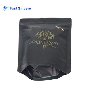 Gıda sınıfı gravür baskı PE kahve paketi çanta vana ile ayakta duran torba fermuarlı çanta - Product Image 4