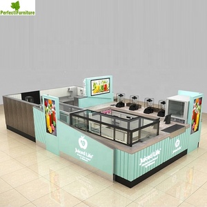 Quiosco de centro comercial <span class=keywords><strong>con</strong></span> Diseño de barra de zumo, ideas para cafetería, <span class=keywords><strong>leche</strong></span>, té, soporte de burbujas, nuevo - Product Image 3