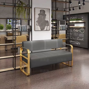 Muebles de Salón Dorados, Silla de Espera para Salón de Belleza y Barbería, Sofá de Espera de Alta Calidad - Product Image 4