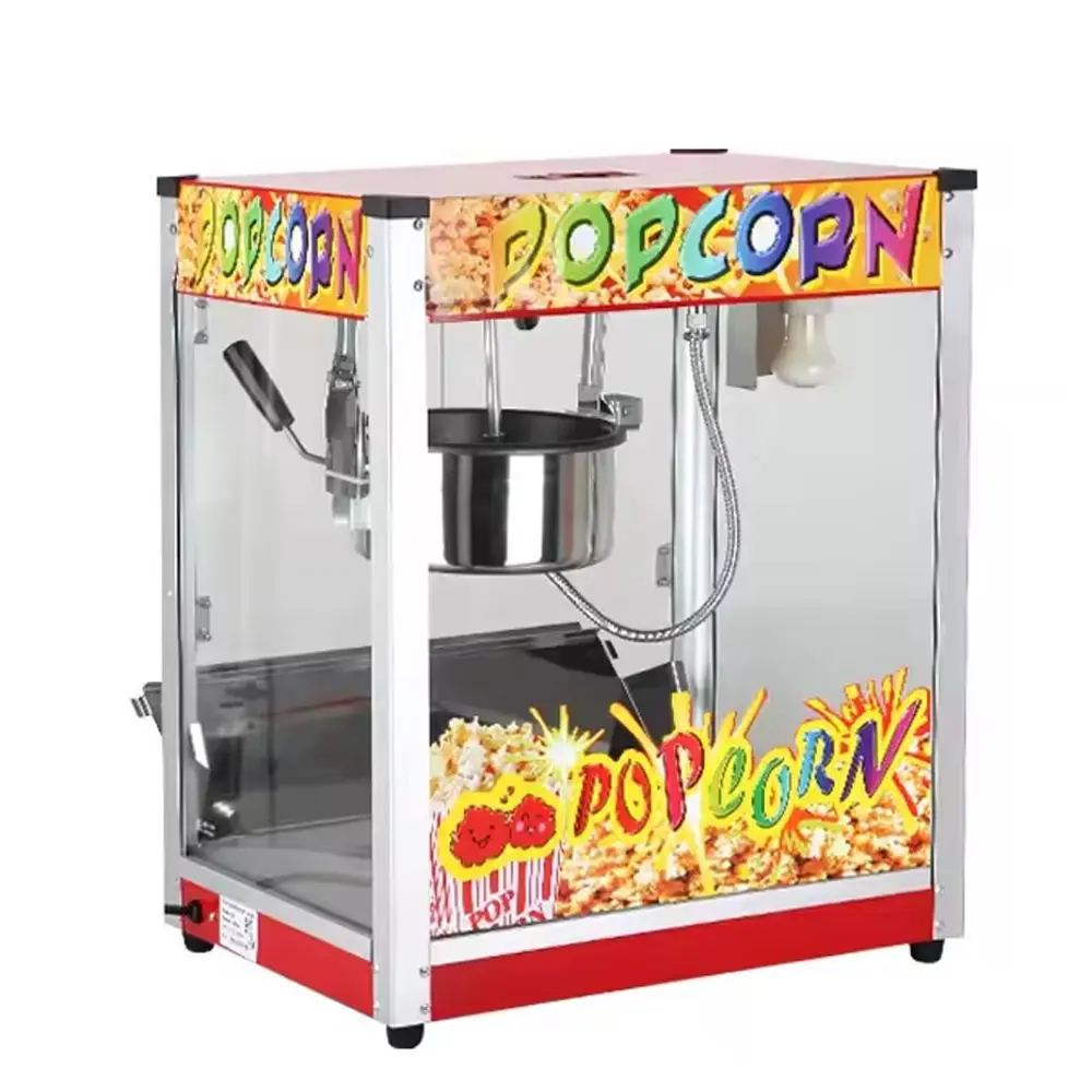 Xeoleo 8 Oz Popcorn Maker Commerciële Elektrische Sferische Popcorn Machine 1360W 110V/220V Ce Olie Geknald gehard Glas