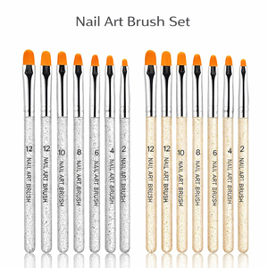 ชุดแปรงทำเล็บด้ามทองคำ 7 ชิ้น พร้อมหัวแปรงไนลอนทนทาน สำหรับวาดเส้นเล็กๆ ทำเล็บเจล - Product Image 2