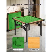 Table à manger et de mahjong double usage pour petits appartements, table pliante pour jeux de cartes avec panneau de style chinois moderne