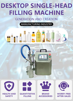 Machine de remplissage professionnelle à tête unique synchronisée 4 postes, remplisseur haute efficacité pour boissons, crème, miel