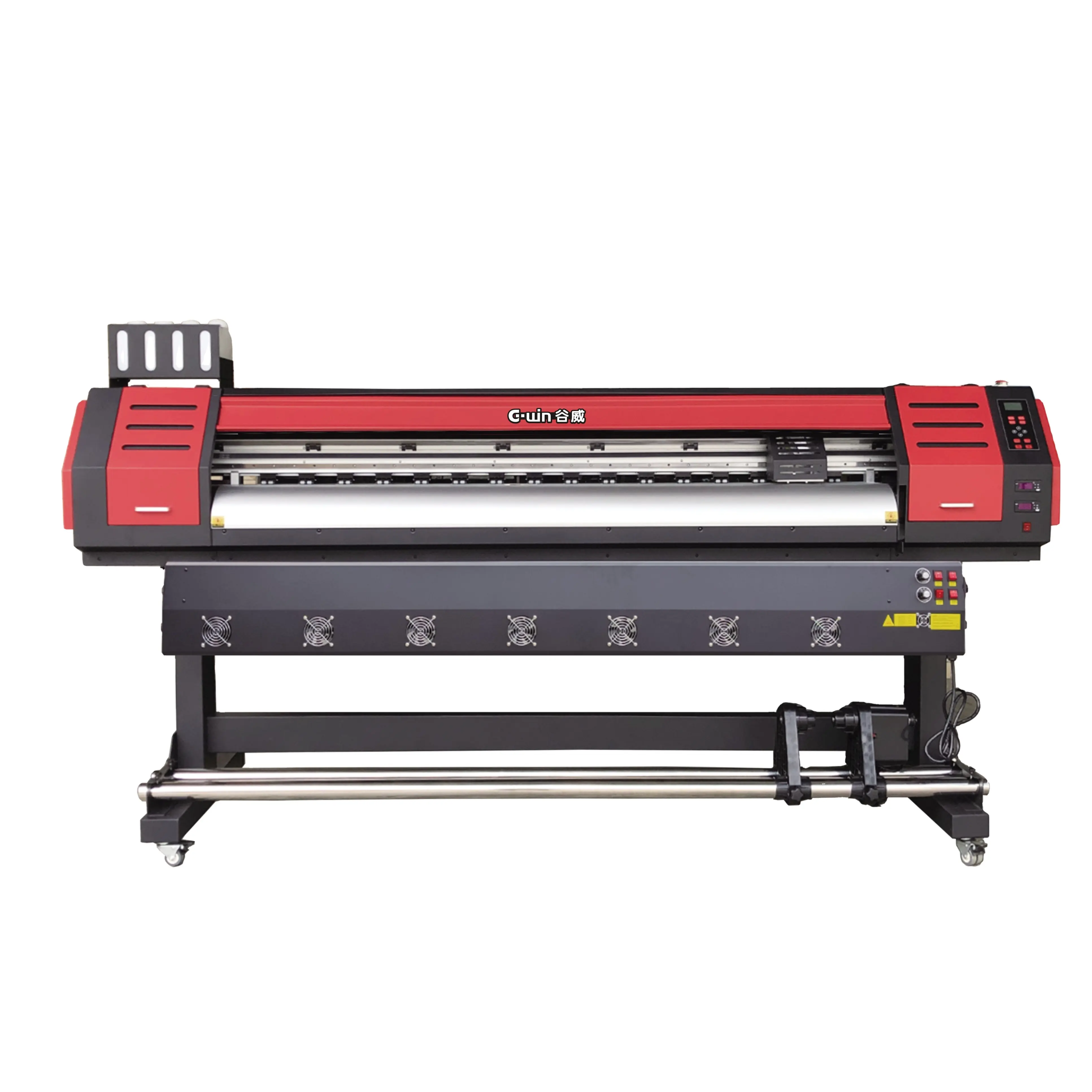 1,9 м широкоформатная цифровая печатная машина для баннеров, экологически чистый принтер с внешней печатной головкой