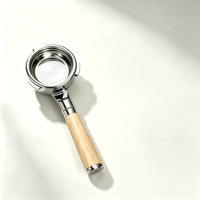 Porte-filtre à expresso sans fond de 54 mm, 3 oreilles, poignée en bois personnalisée pour machine à café Breville 820 840 870 875 878 879 880 450