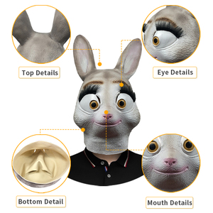 Mặt Nạ Thỏ Hoạt Hình Judy, Mặt Nạ Đầu Thỏ Cho Tiệc Halloween - Product Image 5