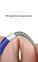 Cable Micro USB Tipo-C de Carga Rápida 2A con Luz Fluorescente LED para iPhone, Computadora e Impresora