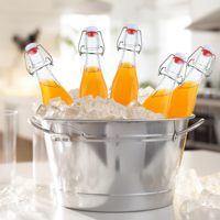 Bouteilles en verre à bouchon basculant de 12 oz, bouteilles carrées de 375 ml avec bouchons hermétiques pour kombucha, kéfir, extrait de vanille, bière