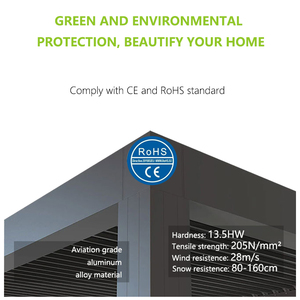 Hiện đại tự làm nhôm pergola với cơ giới louver hệ thống ưa thích có thể thu vào mái bioclimatic gazebo Pavilion - Product Image 5