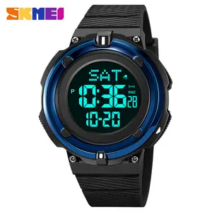 Wholesale Skmei 2010 Leisure Sport Watch Wrist Fashion countdown Watch 2 Time Led Light Digital Watch Men Made in China