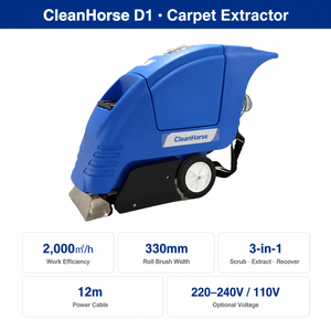 Nettoyeur <span class=keywords><strong>de</strong></span> tapis CleanHorse D1 avec extraction par pulvérisation 2000m²/h, extracteur <span class=keywords><strong>de</strong></span> tapis autoporté pour usage commercial - Product Image 3