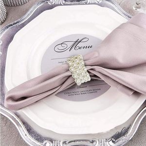 Rond de serviette en céramique rond classique avec surface lisse parfait pour améliorer la décoration de table dans les mariages et les réunions de famille - Product Image 3