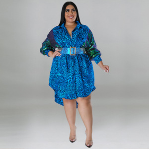 Più venduti prodotti <span class=keywords><strong>Online</strong></span> abbigliamento donna <span class=keywords><strong>taglie</strong></span> forti abiti leopardati manica lunga con paillettes allentate - Product Image 3