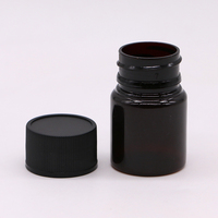 Flacon à pilules en plastique PET de 25 ml, matériau recyclable sans BPA, service personnalisé, flacon à médicaments solides avec bouchon à vis