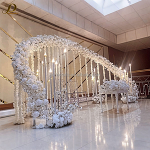 Arco de Hierro Redondo Blanco JINDA en Oferta, Arco de Boda Circular Personalizable para Fondo de Banquete y Ceremonia de Boda - Product Image 1