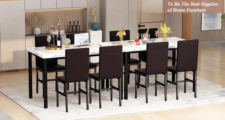工場卸売ダイニングテーブルと椅子セット、MDFウッドキッチンテーブル4