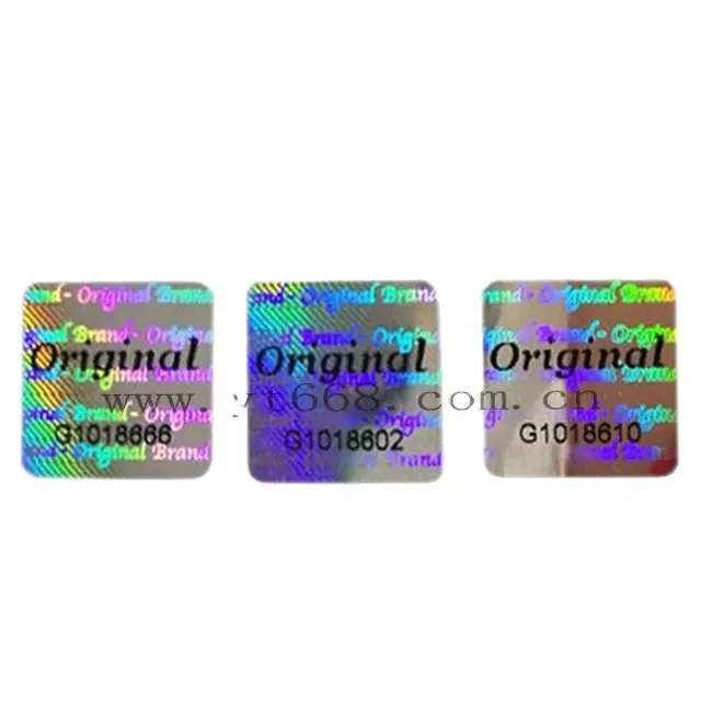 Printed sequence/serial/consecutive/continuous number numbering printed sticker printing hologram