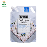 Pochette Doypack en plastique à haute barrière avec bec verseur pour liquide de lavage, détergent lessive et savon pour les mains, personnalisable avec impression, en film Mylar
