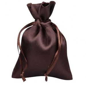 Pochette en satin personnalisée de haute qualité 20*30cm avec cordon de serrage pour emballage de perruques, petit sac anti-poussière, bijoux, cadeaux, recyclable, imprimé à l'écran - Product Image 3