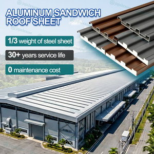 Pannello Sandwich <span class=keywords><strong>in</strong></span> Alluminio Impermeabile con Anima <span class=keywords><strong>in</strong></span> PU, Insonorizzato per Capannoni Esterni - Product Image 4