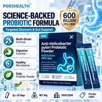 Sachets de Probiotiques Personnalisés pour le Soutien de l'H. Pylori 2g Formule Confort Gastrique Multi-Souches Marque Privée