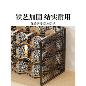 Porte-bouteilles en métal pour usage domestique, 37 cm, rectangulaire, incliné, pour le rangement lors de fêtes - Product Image 4