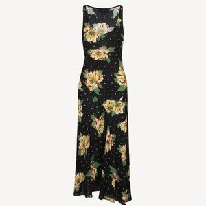 Vestido Slip Estampado con Corte Diagonal para Mujer |   Vestido Romántico con Tirantes Finos para la Noche, Bodas y Eventos - Product Image 6