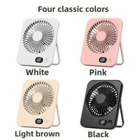 Ventilateur de bureau électrique ultra-mince portable et portable longue durée et silencieux avec grand vent pour voiture en plein air, hôtel et camping-car